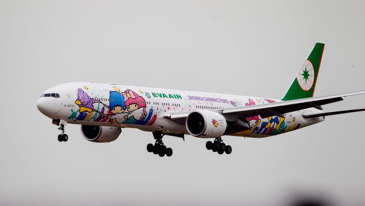 Chang Kuo-wei, the ousted former chairman of EVA Air, is building a new StarLux Airlines to be the third major airline of Taiwan. Photo shows an EVA Air jet with Hello Kitty livery at George Bush Intercontinental Airport on June 19, 2015, in Houston. (Bob Levey/Getty Images for Sanrio)