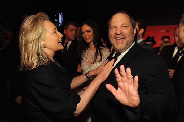 Hillary Rodham Clinton and producer Harvey Weinstein attend the TIME 100 Gala, TIME'S 100 Most Influential People In The World, cocktail party at Jazz at Lincoln Center in New York in this file photo. (Larry Busacca/Getty Images for TIME)