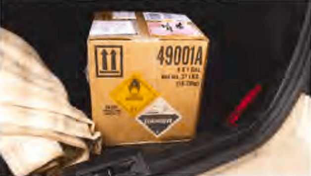A shipment of hydrogen peroxide allegedly intended for production of improvised explosives. (The U.S. Department of Justice)