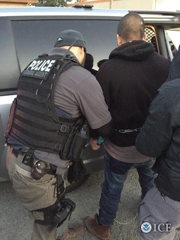 ICE arrests over 50 in central California operation targeting criminal aliens, illegal re-entrants, and immigration fugitives in San Francisco on June 9, 2017. (ICE)