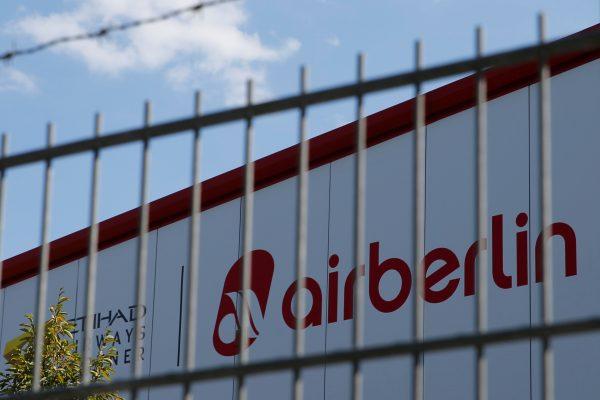 An Air Berlin sign is seen at an Air Berlin storage hall in Berlin, Germany on Aug. 15, 2017. (Reuters/Axel Schmidt/File Photo)