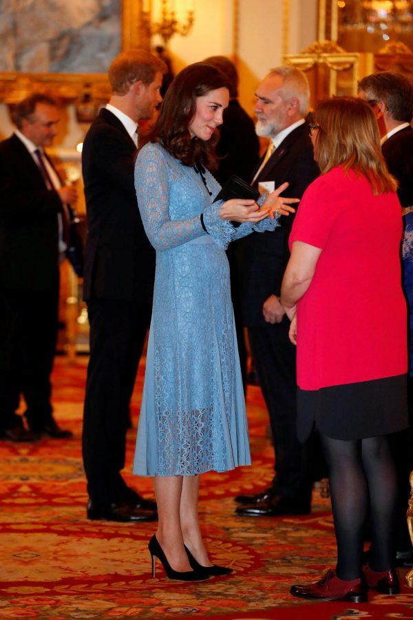 Britain's Prince William, Duke of Cambridge (not pictured), Catherine Duchess of Cambridge and Prince Harry celebrate World Mental Health Day at Buckingham Palace in London, Britain, October 10, 2017. Reuters/ Heathcliff O'Malley/Pool