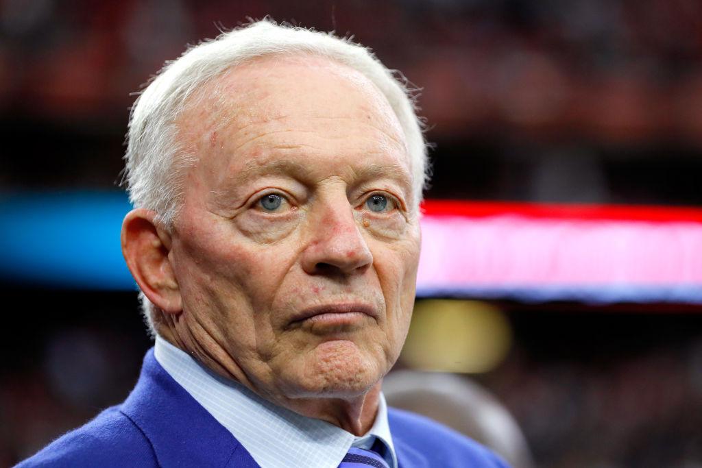 Jerry Jones, owner of the Dallas Cowboys, prior to Super Bowl 51 between the Atlanta Falcons and the New England Patriots at NRG Stadium in Houston on Feb. 5, 2017. (Kevin C. Cox/Getty Images)