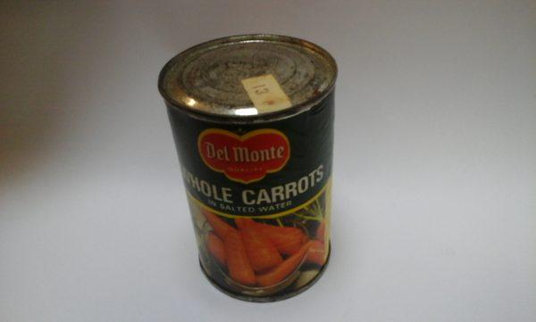 One donor gave the Cardiff Foodbank a tin of carrots with a 13p price sticker. (Cardiff Foodbank)