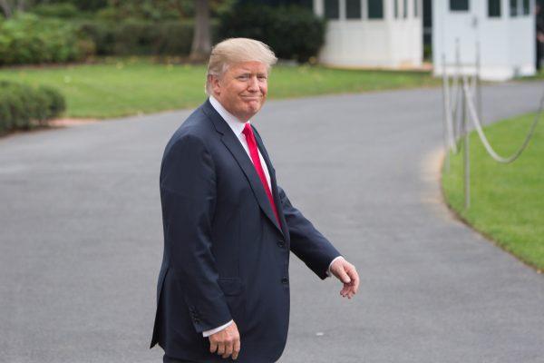 President Donald Trump leaves the White House on Oct. 11, 2017. (Benjamin Chasteen/The Epoch Times)