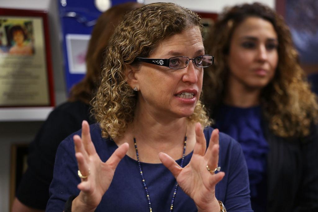 Rep. Debbie Wasserman Schultz (D-Fla.) speaks at an event on May 11 in Sunrise, Florida. (Joe Raedle/Getty Images)