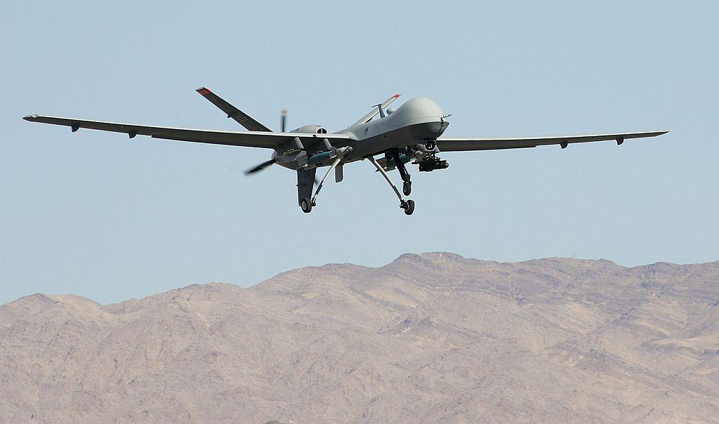 An MQ-9 Reaper takes off at Creech Air Force Base in Indian Springs, Nevada, on Aug. 8, 2007. (Ethan Miller/Getty Images)