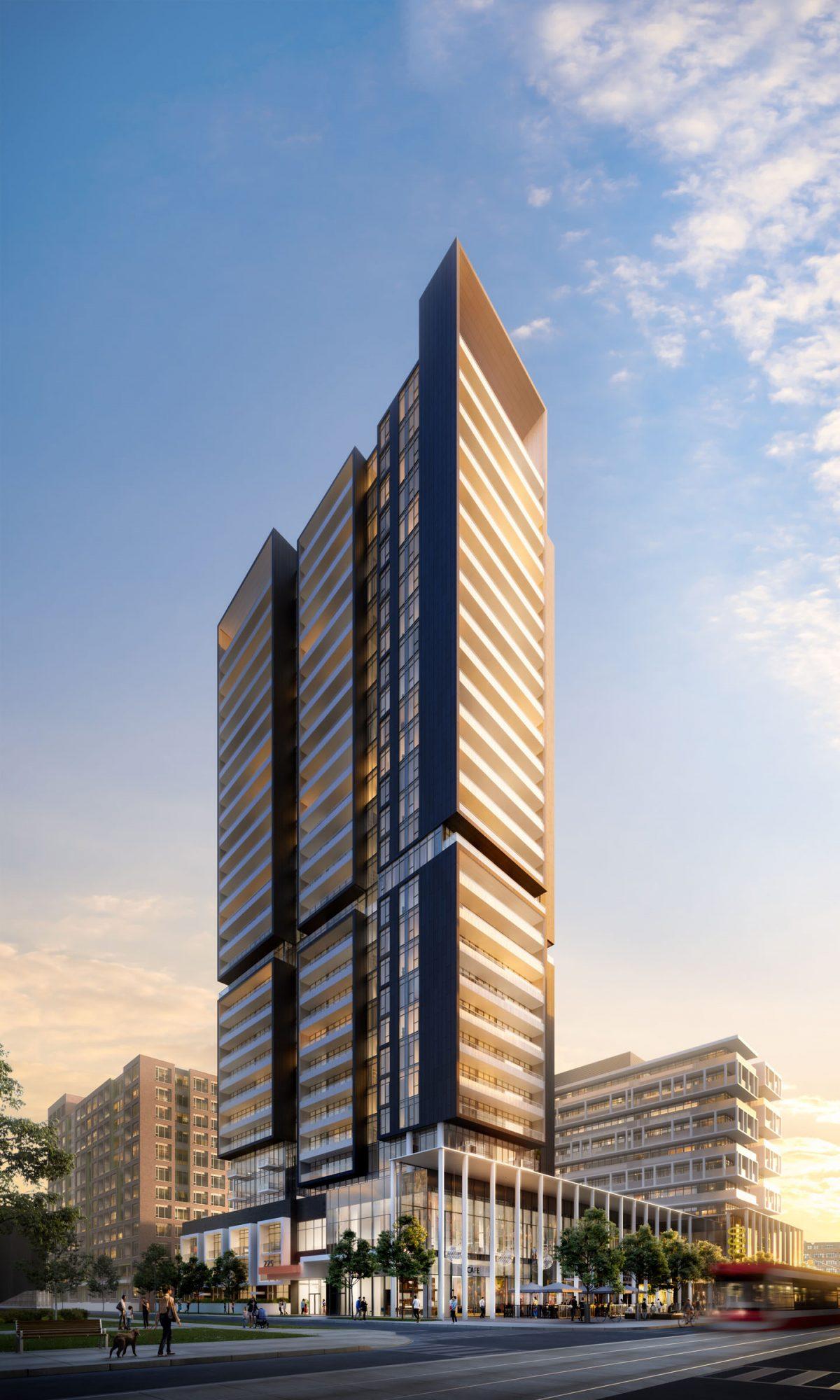 Rendering of DuEast, a 29-storey condo tower. (Courtesy of Daniels Corporation)