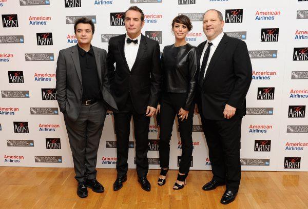 Producer Thomas Langmann, actors Jean Dujardin, Berenice Bejo and producer Harvey Weinstein attend " The Artist" premiere during the 55th BFI London Film Festival at the Odeon West End in London, England on Oct. 18, 2011. (Ian Gavan/Getty Images For The BFI)