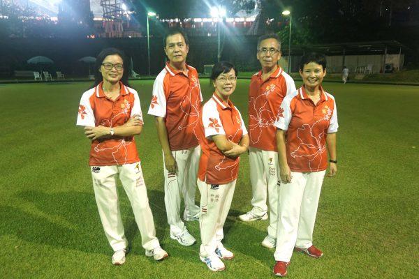 The Hong Kong team at the Japan Open, (From left) Shirley Ma, Manager Claudius Lam, Candy Ng, Kenny Tam and Shadow Ng. (HKLBA)