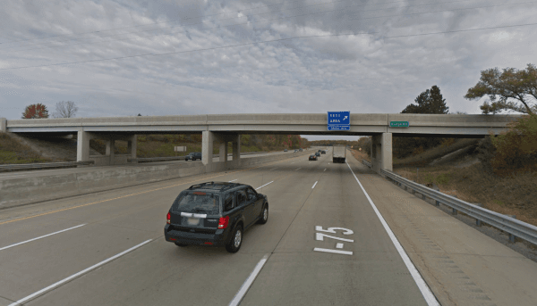 Dodge Road overpass over I-75 in Vienna Township, Mich. (Screenshot via Google Street View)