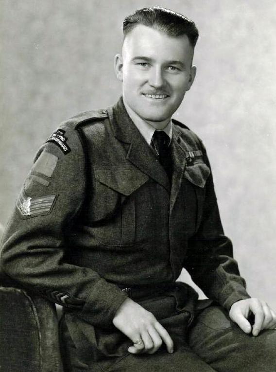 Bill Palfrey in Wetaskiwin, Alberta, shortly after returning home from the war. He remained in the army until 1963. (Courtesy of Ceri Peacey)
