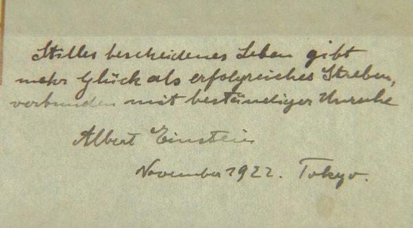 Note with Einstein’s theory of happiness auctioned for $1.3 million. (Video screenshot/Reuters)