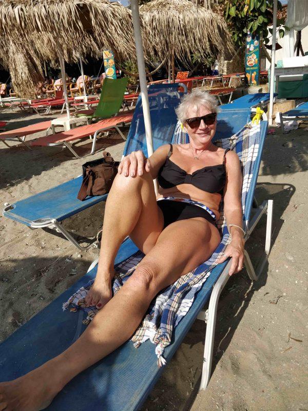The Scottish author is now enjoying a month's break in Crete, where she is working on her new novel. (Karon Grieve)