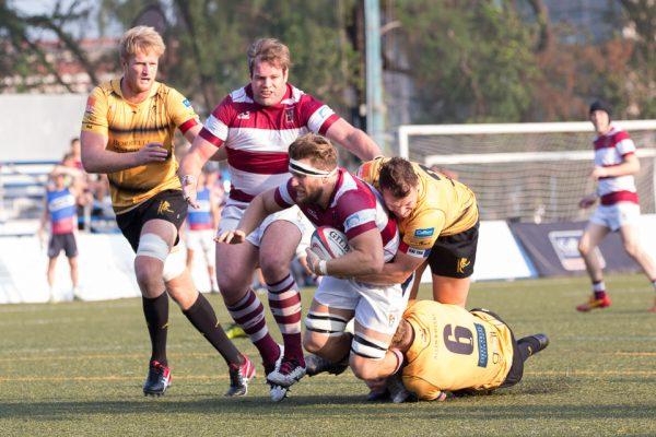 Action from the Kowloon against Tigers HKRU Premiership match at King's Park on Saturday Oct 21, 2017. (Dan Marchant)