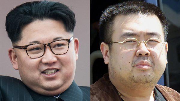 Current North Korean leader Kim Jong-Un and his now-dead half-brother Kim Jong-Nam, both sons of late-North Korean leader Kim Jong-Il. (Ed Jones/Toshifumi Kitamura/AFP/Getty Images)