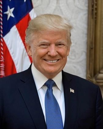 The official portrait of President Donald Trump. The picture was released by the White House on Oct. 31, 2017.