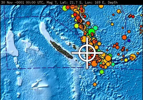Magnitude 7.0 Quake Rocks Waters Off New Caledonia, No Tsunami