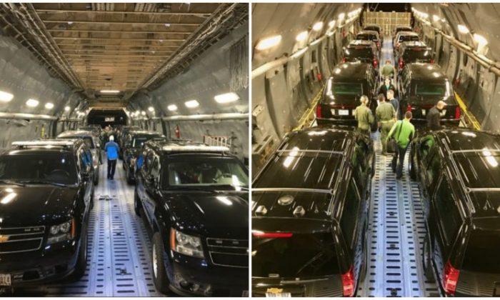 Secret Service Shares Sneak Peek at Trump’s Motorcade on Airplane to Asia