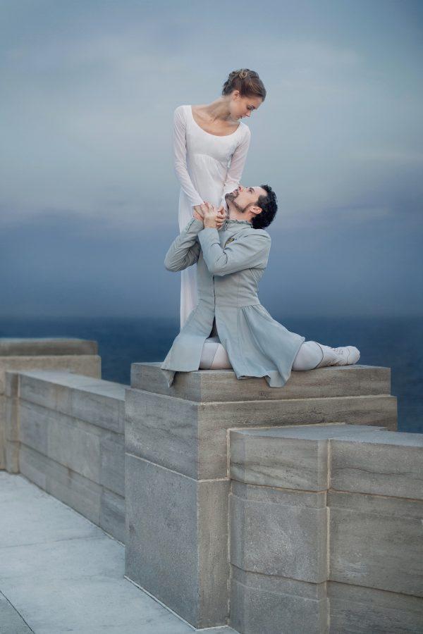 Hannah Fischer as Hermione and Piotr Stanczyk as Leontes in "The Winter's Tale." (Karolina Kuras)