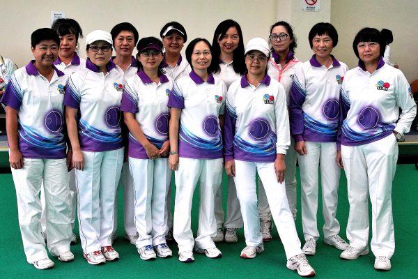 A confident Island Lawn Bowls Club team gathered before the final game of the season at home last weekend, Nov 4, 2017. They duly delivered the 8-0 victory required to clinch their first ever top-flight title at the women’s Premier League. (Mike Worth
