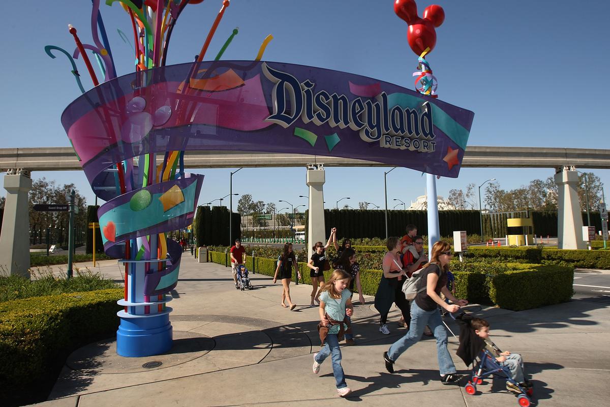 The entrance to Disneyland Resort in Anaheim, Calif., on Feb. 19, 2009.(David McNew/Getty Images)