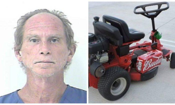 Police Arrest Drunk Florida Man for Riding Lawn Mower on Highway