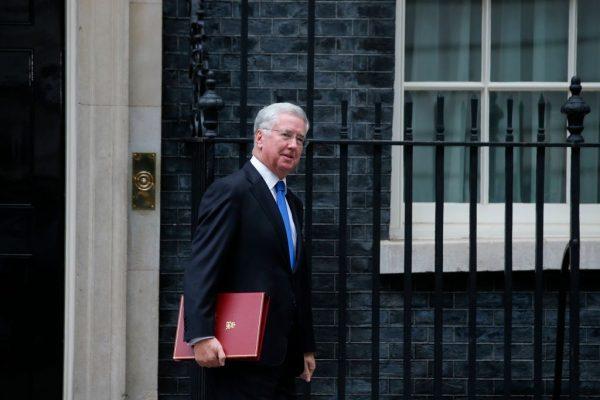 Britain's former Defence Secretary Michael Fallon leaves 10 Downing Street on Oct. 24, 2017. He resigned in a sexual harassment scandal. (Daniel Leal-Olivas/AFP/Getty Images)