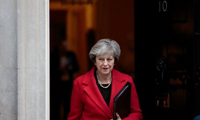 British Prime Minister Theresa May leaves Number 10 Downing Street on Nov. 13 in London, England. (Jack Taylor/Getty Images)