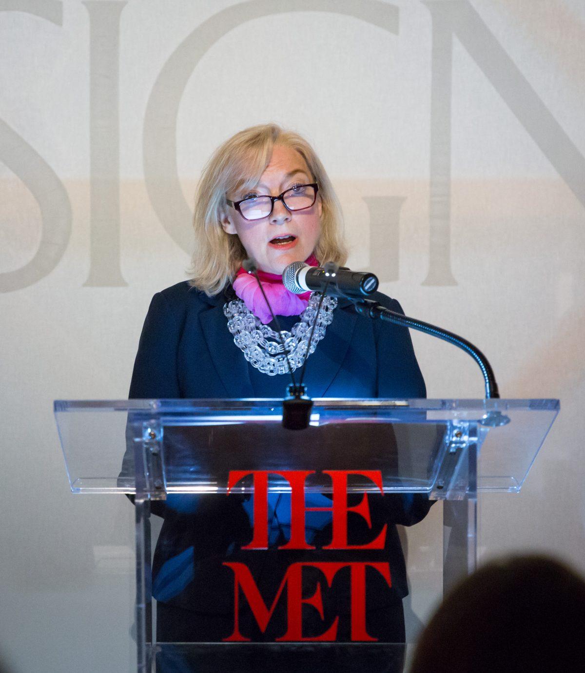 Carmen C. Bambach, curator of the exhibition "Michelangelo: Divine Draftsman & Designer" at The Metropolitan Museum of Art in New York on Nov. 6, 2017. (Benjamin Chasteen/The Epoch Times)