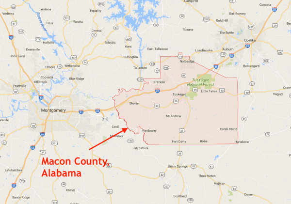 Macon County, Alabama. (Google Maps)