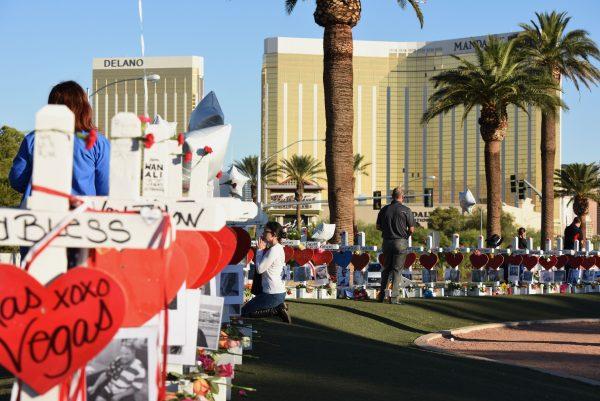 Over 450 victims of the Las Vegas massacre have filed new lawsuits against Mandalay Bay, MGM Resorts International, and LiveNation. (Robyn Beck/AFP/Getty Images)