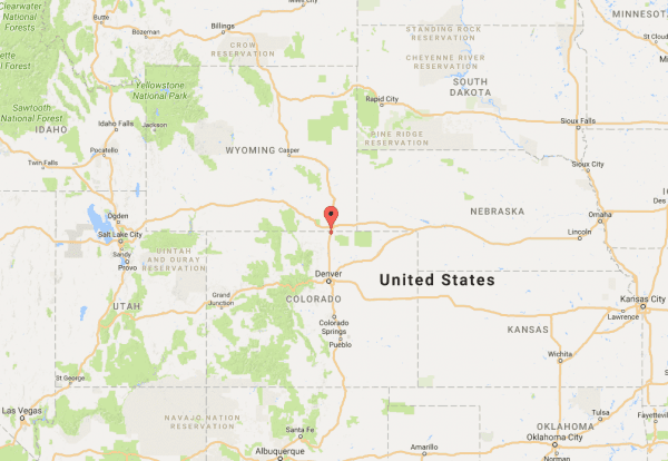 Interstate 25 near the Colorado-Wyoming state line. (Screenshot via Google Maps)