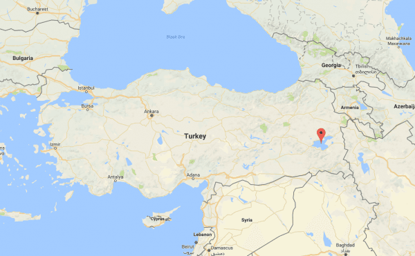 Location of Lake Van, Turkey. (Screenshot via Google Maps)