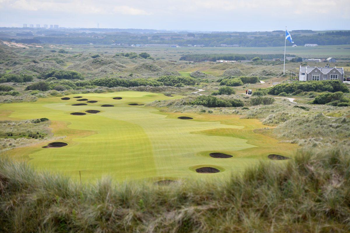 Donald Trump's International Golf Links course, north of Aberdeen on the east coast of Scotland on June 25, 2016. Environmental adviser Ed Russo helped Trump make his golf courses environmentally friendly, using grasses that don't need watering or chemical fertilizers, for example. (Jeff J Mitchell/Getty Images)