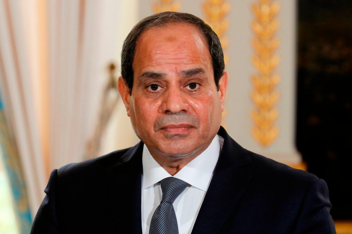 Egypt's President Abdel Fattah al-Sisi at a press conference in Paris on Oct. 24, 2017. (PHILIPPE WOJAZER/AFP/Getty Images)