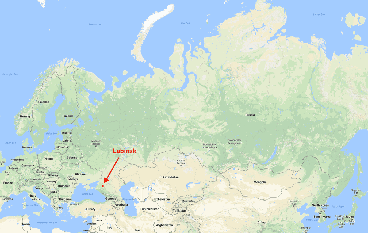 Labinsk, Russia. (Screenshot Google Maps)