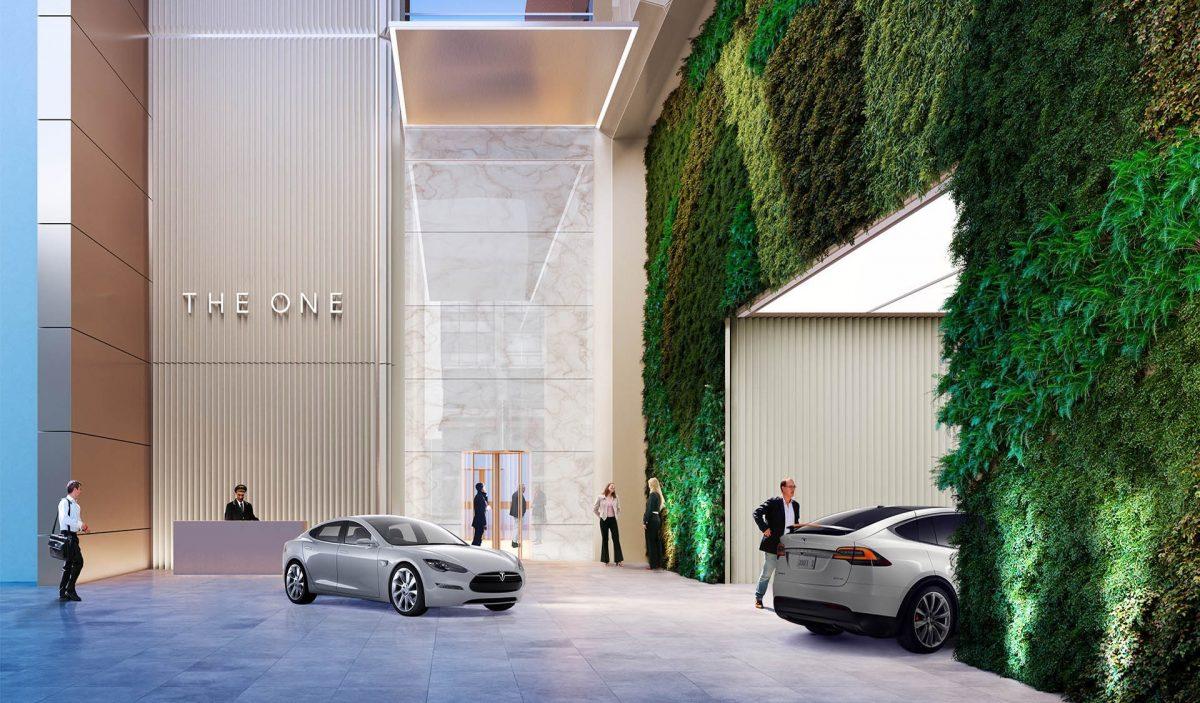 Rendering of the entry for The One condo in Toronto. (Courtesy of Mizrahi Developments)