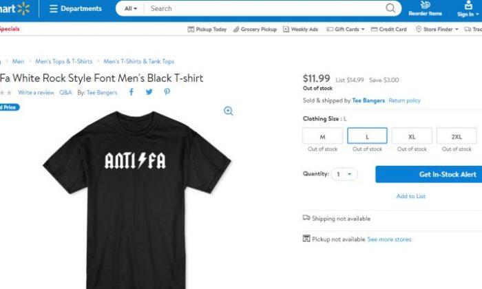 Walmart Under Fire for Selling Antifa T-Shirts