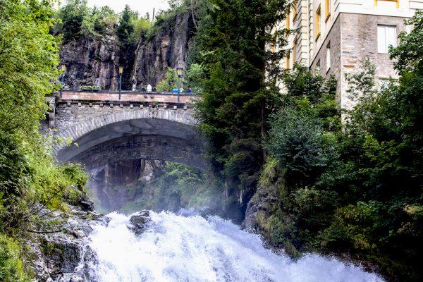 The Gastein Waterfall in the heart of Bad Gastein. (Mohammad Reza Amirinia)