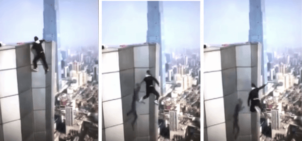 Daredevil 'rooftopper' Wu Yongning fell from the top of a 62-story skyscraper while filming one of his stunts. (YouTube)