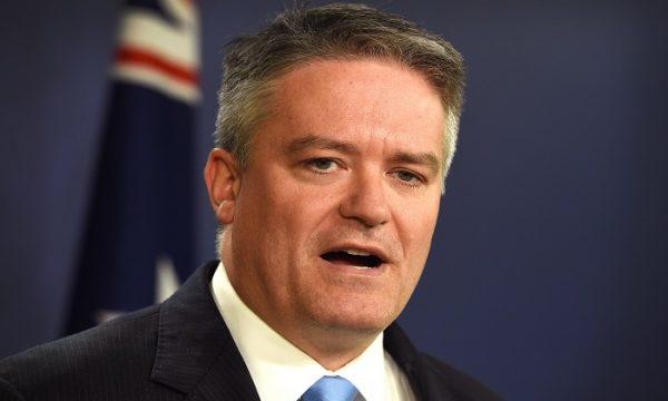 Australia's Minister for Finance Mathias Cormann speaks during a press conference in Sydney in this file image.  (William West/AFP/Getty Images)