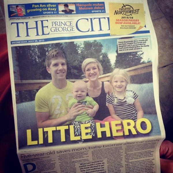 Their ordeal made the front-page news of the local paper (GoFundMe)