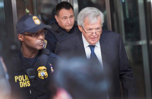 Former Republican Speaker of the House Dennis Hastert leaves Dirksen Federal Courthouse following his arraignment on June 9, 2015, in Chicago. (Scott Olson/Getty Images)