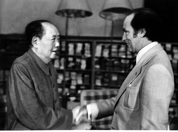 Canadian Prime Minister Pierre Trudeau shakes hands with Chinese Communist Party leader Mao Zedong in Beijing on Oct.13,1973. (CP Photo)