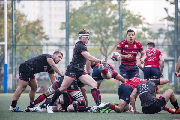 General play in the HKRU Premiership match between HK Scottish and Valley at Shek Kip Mei on Saturday Dec 9, 2017.