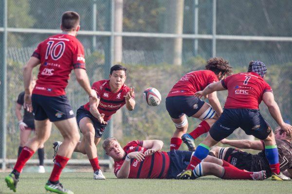 HK Scottish passed well and ran well but ultimately were unable to shake off the chasing Valley and faltered at the end of the HKRU Premiership match at Shek Kip Mei on Saturday Dec 9, 2017.