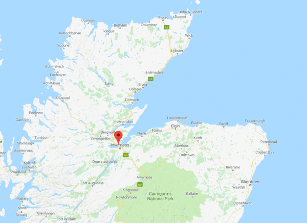 North Kessock in Inverness, Scotland where schoolboy John Robertson went missing last week. (Screenshot/GoogleMaps)