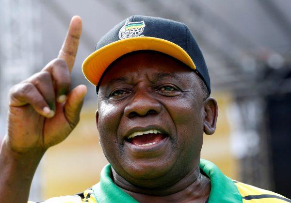 South Africa's Deputy President Cyril Ramaphosa gestures at an election rally of the ruling African National Congress (ANC) in Port Elizabeth, South Africa April 16, 2016. (Reuters/Mike Hutchings/File Photo)