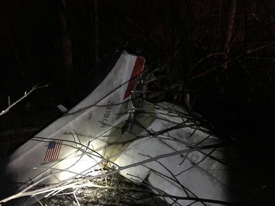 Wreckage of a small plane that crashed in Oldenburg, Ind., on Dec. 16, 2017. (Indiana State Police)